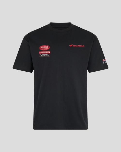 Honda Racing Repsol Distressed Logo Oversized T-Shirt- Black