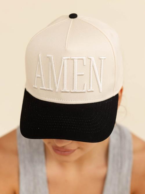 Amen Monochromatic Vintage Trucker Hat