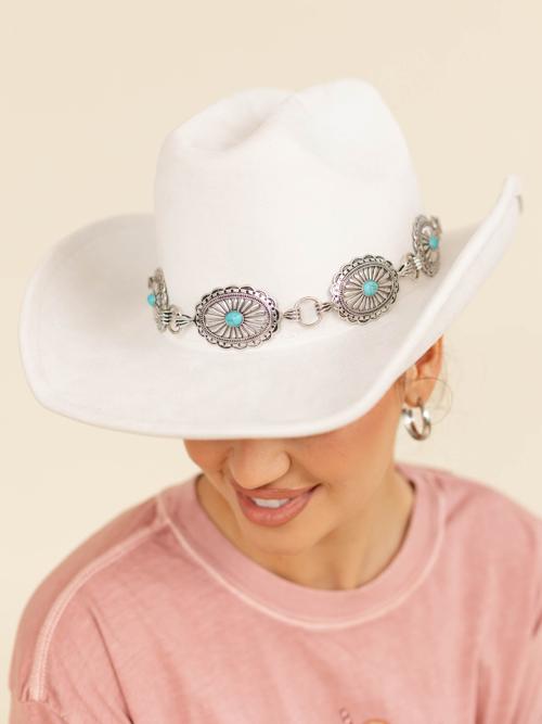 Turquoise Detail Western Hat