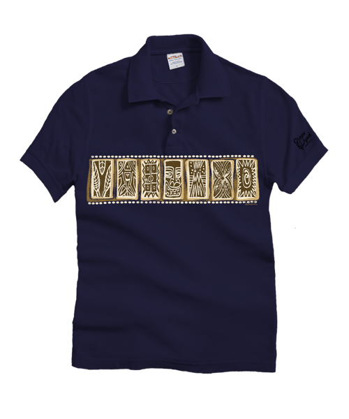 Tahiti Band - Grape Dyed Short Sleeve Oceanfront Polo Shirt