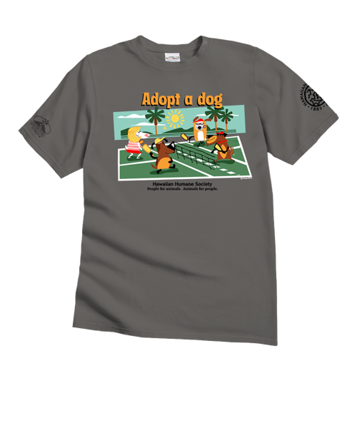 Hawaiian Humane Society Adopt A Dog Pickleball - Crater Dyed® Short Sleeve Crewneck T-Shirt