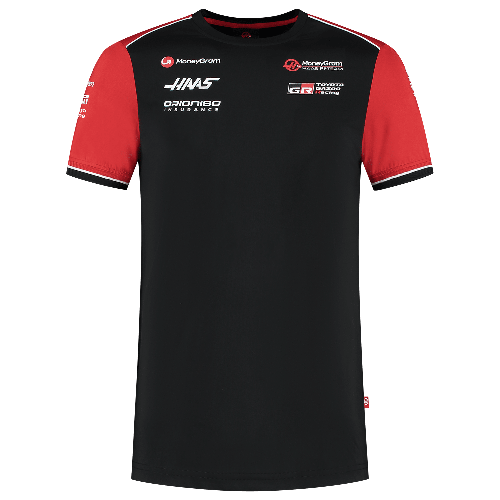 Haas Racing F1 2025 Team Fitted T-Shirt - Black/White