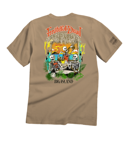 Grateful Dead Kona Coffee Shack - Kona Coffee Dyed Short Sleeve Crewneck T-Shirt