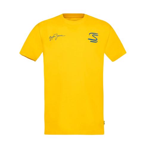 Ayrton Senna F1 Seek Your Truth Circle T-Shirt - White/Yellow