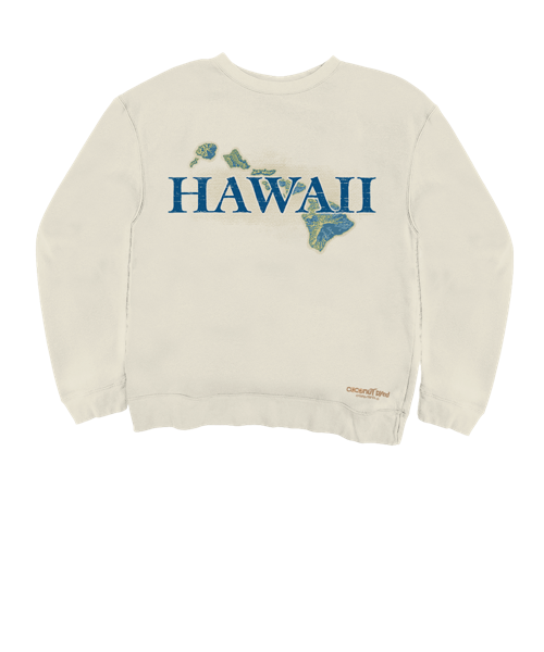 Hawaiian Islands - Coconut Dyed Long Sleeve Sweatshirt