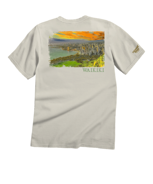 Waikiki City Scenic - Coconut Dyed Short Sleeve Crewneck T-Shirt