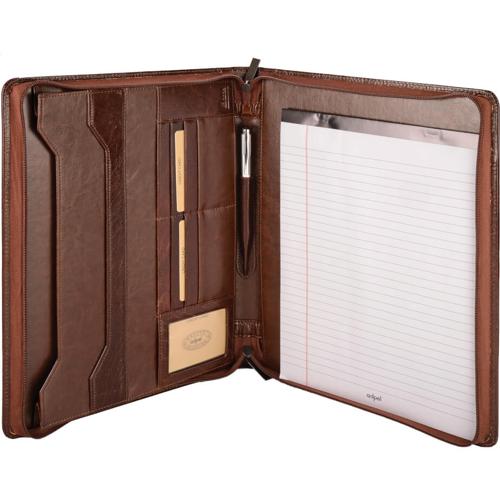 A4 Adpel Leather Zipped Folder Image