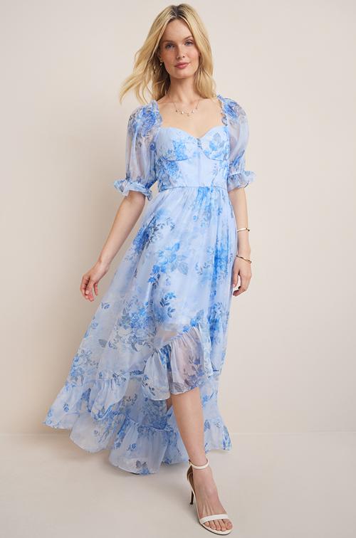 Emmie Puff Sleeve Floral Mini Dress