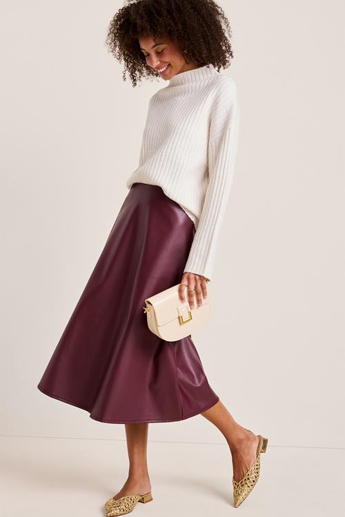 Maddie Faux Suede Skort