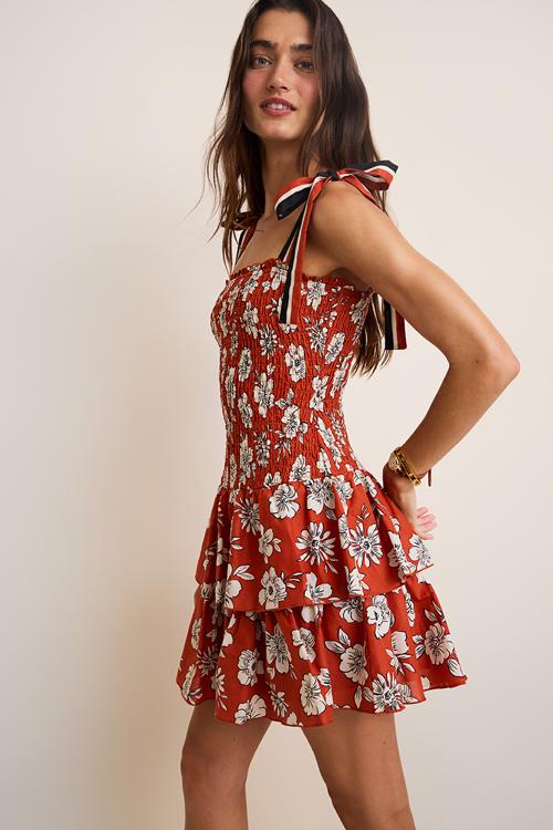 Emmie Puff Sleeve Floral Mini Dress