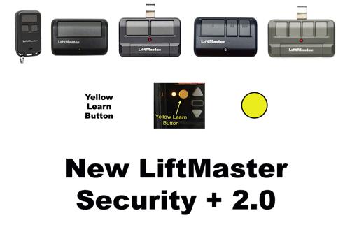 Security+ 2.0 Remotes - Yellow Learn Button