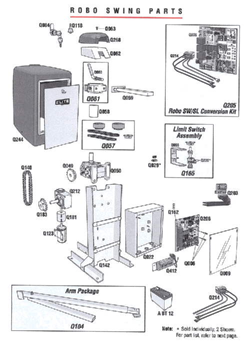 Elite Robo Swing Parts