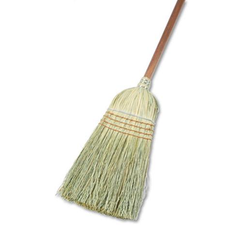 Boardwalk Warehouse Broom, Yucca/Corn Fiber Bristles, 42" Wood Handle, Natural, 932YEA