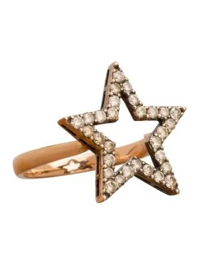 mehrschichtige Pentagrammform Emorias wunderschöner Damenring Größe einstellbar 1 Stück offener Ring Geschenk für die Liebste Goldfarben Modeschmuck 