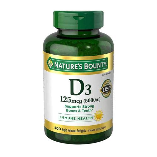 Viên uống bổ sung Vitamin D3 Nature's Bounty Vitamin D3 5000IU 400 viên