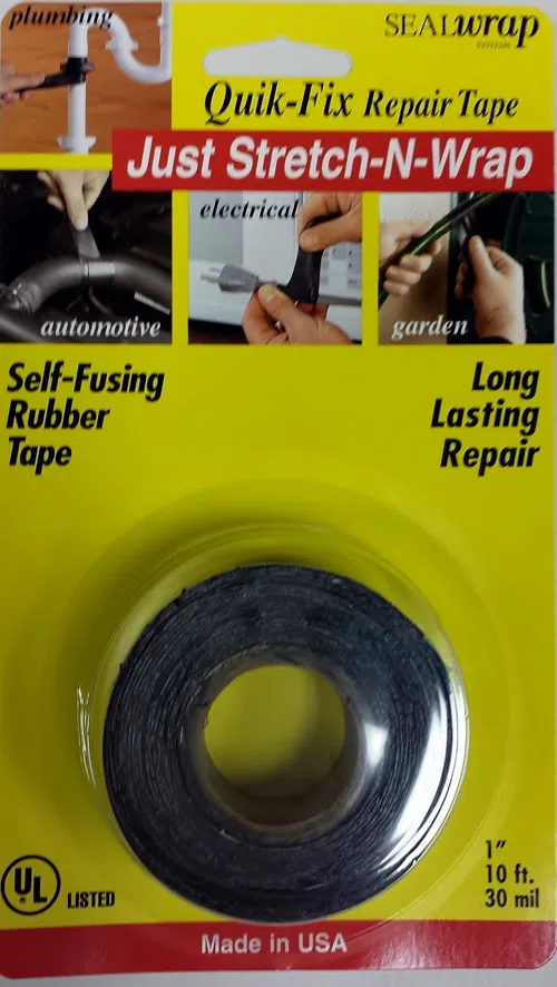 2" x 10' SealWrap Quik-fix Self-Fusing Rubber Repair Tape "Just Stretch-N-Wrap" 