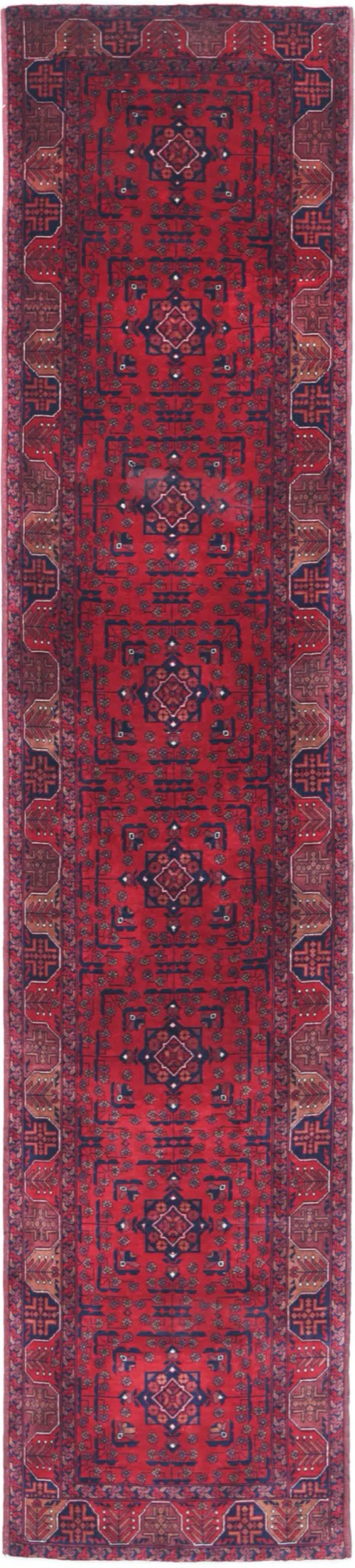 360190 eCarpet Gallery Large Area Rug for Living Room Finest Khal Mohammadi Bordered Red Rug 6'7 x 9'10 Hand-Knotted Wool Rug Bedroom