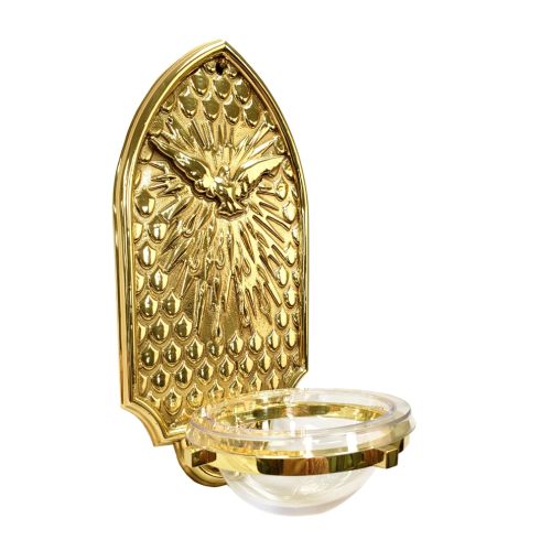 Gothic Wall Hung Solid Brass Holy Water Font — Agapao Store