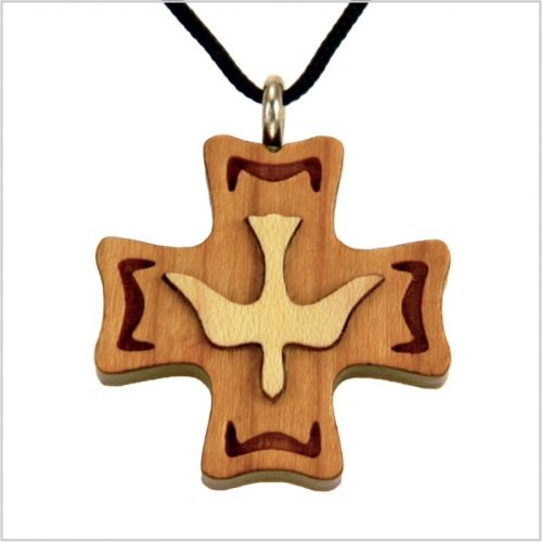 Dark Wooden Cross Necklace