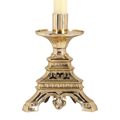 IHS Resin Candlestick Holders Church Altar Or Prayer Room Set of 2 –  Beattitudes Religious Gifts