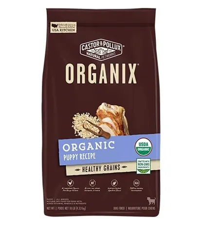 Organix Puppy Food - Organic Puppy Recipe with Healthy Grains 10lb