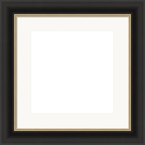 Elegant Black or White with gold matting and Gold Picture Frame