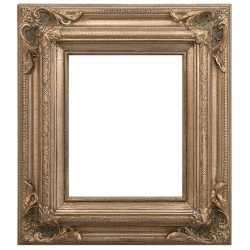 12x14 Traditional Antique Silver Complete Wood Picture Frame with UV Acrylic, Backing, & Hardware