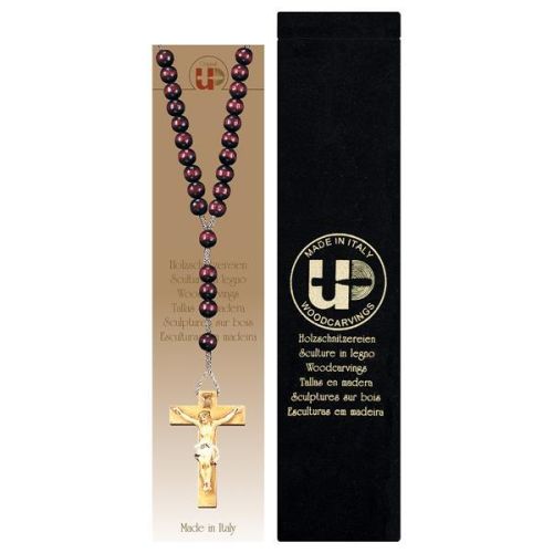 Black AB Crystal -Catholic Rosary Lourdes Water outlet Relic -Blessed By Pope