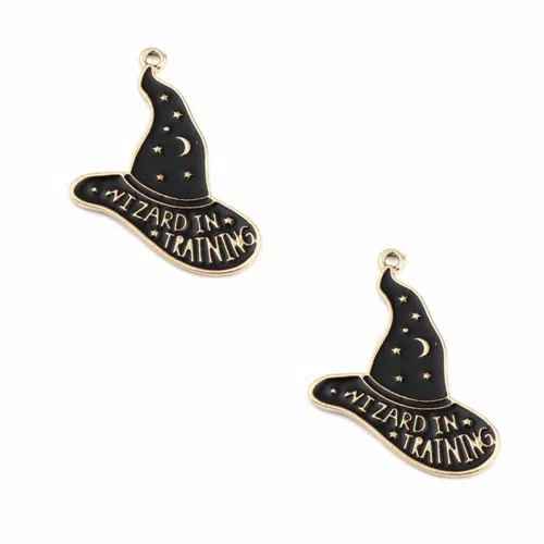 Sterling Silver Witch Hat Charm 21x17mm