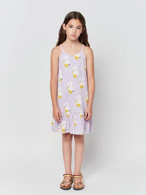 Pelican All Over Strap Dress by Bobo Choses