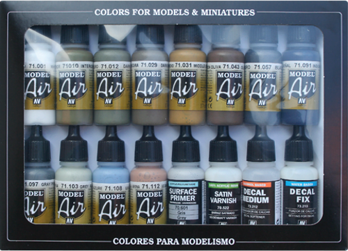 Acrylic colors set for Airbrush Vallejo Model Air USAF Set 71156