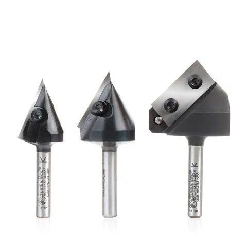 EU_HOZLY 4mm x22MM Silber Metall CNC Router Bits Single Flöte Werkzeuge Staubfreies Pack von 10