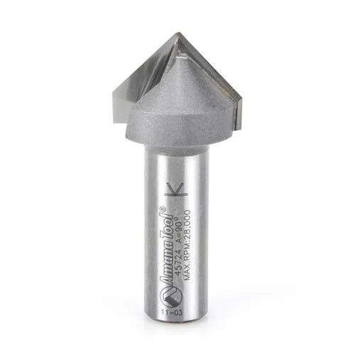 1/4 x 2 Shank 1/4 XUANFENG DK20 Solid Carbide V Groove Wood Router Bit 20 Degree Size 